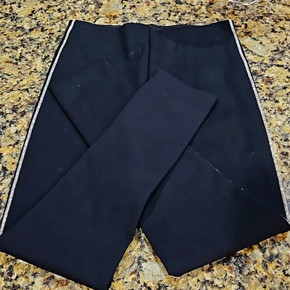 ZARA HIGH RISE LEGGING‎ RHINESTONE SIDE STRIPE SIZE MEDIUM